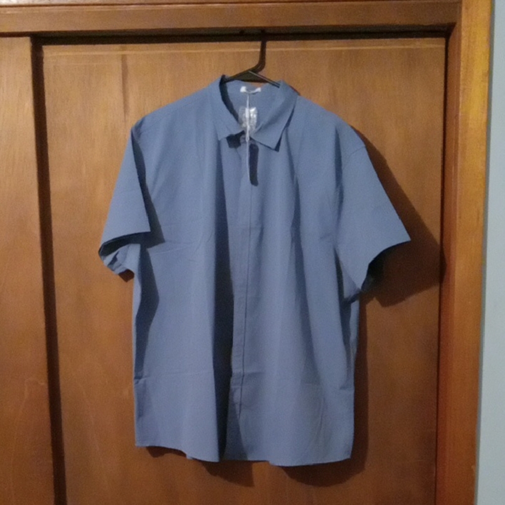 Coofandy Casual Blue Button-Up Shirt